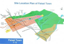 Faisal Town F-18 Location Map