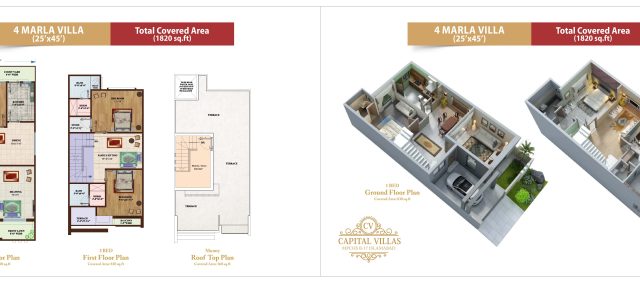 Capital Villas Floor and Layout Plan 4 Marla