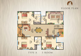 Type-A-5-Rooms-Apartment-Layout-Plan
