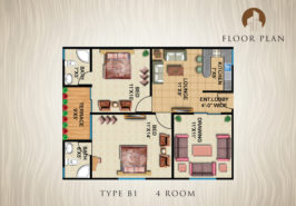 Type B1-4-Rooms-Apartment-Layout-Plan