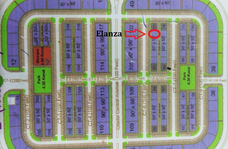 Elanza Location Map