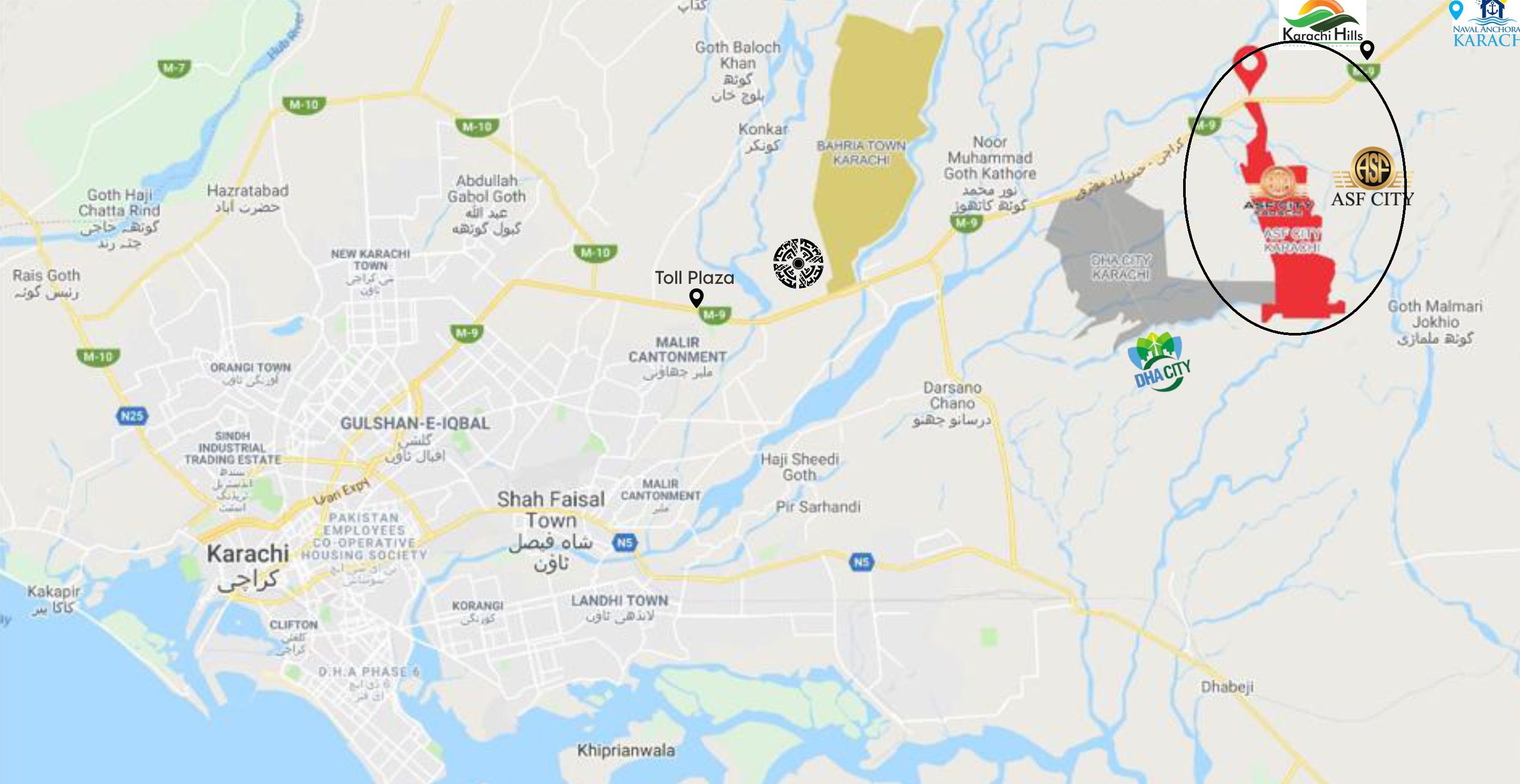 ASF City Karachi Location Map