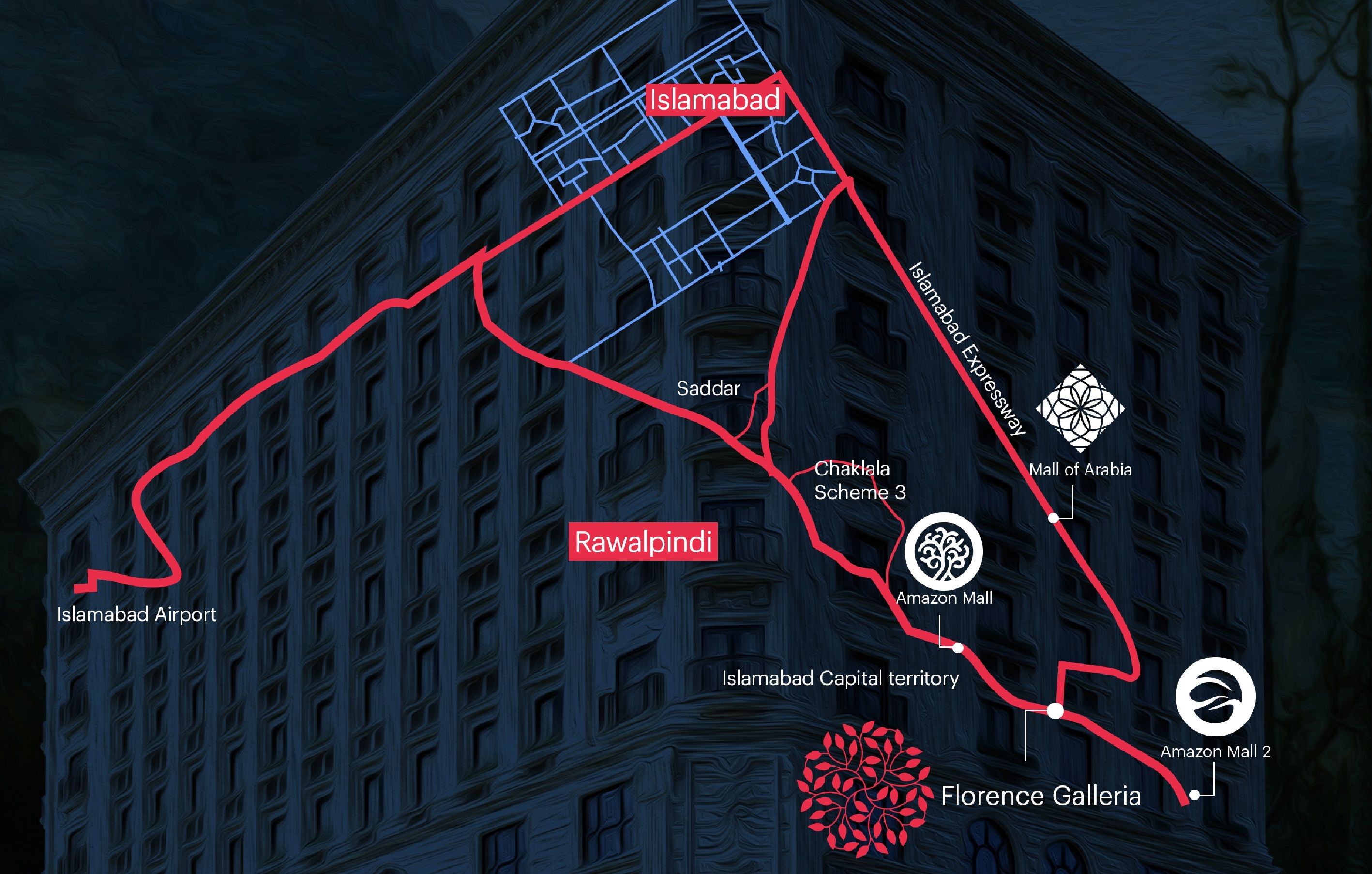 Florence Galleria Location Map