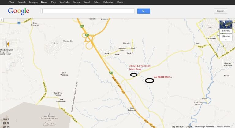 4 Kanal Plot For Sale Near University Town Islamabad