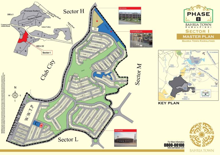 Bahria Town Phase 8 Sector I Islamabad, Residential Corner Plot for Sale