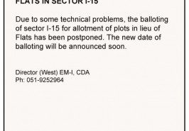Postponement of I-15 Balloting