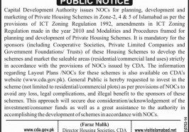 CDA Notice regarding NOC Compliance