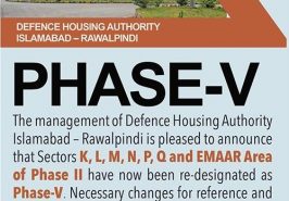 DHA Phase 2 Ex-Commoners Town Renamed to DHA Phase 5