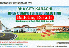 DHA City Karachi Balloting Results