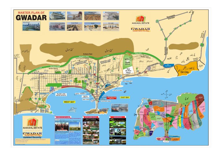 Latest Updated Master Plan Map of Gwadar Port City