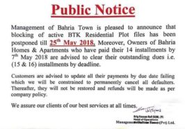Bahria Town Cancellation Notice