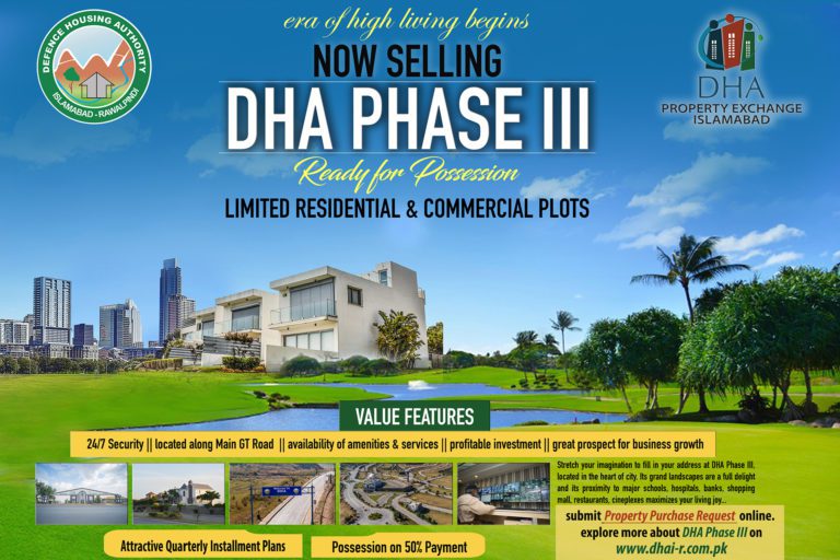 DHA Phase 3 Islamabad New Booking Details, Location and Payment Plan
