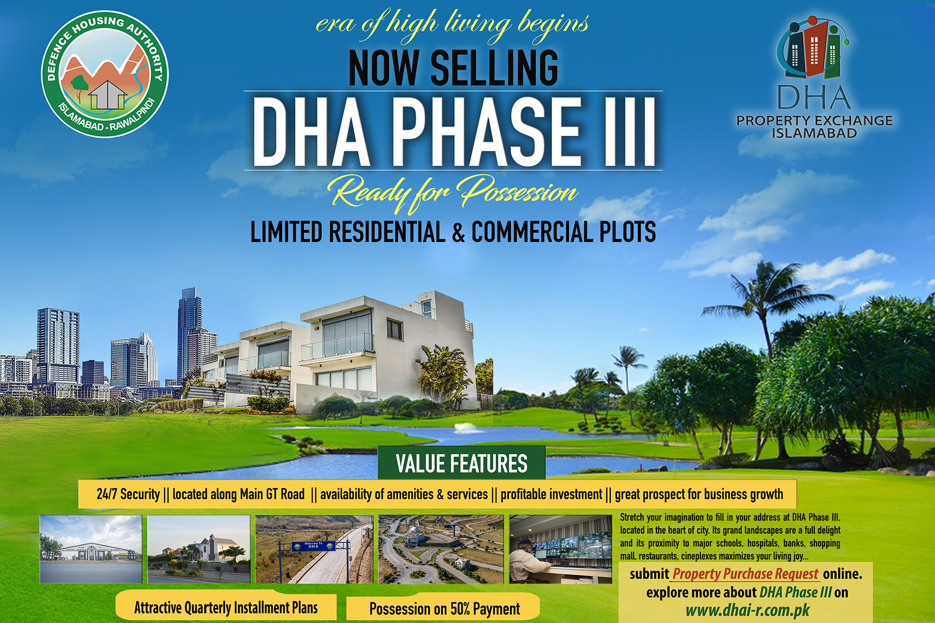 DHA Phase 3 Islamabad New Booking Details, Location and Payment Plan