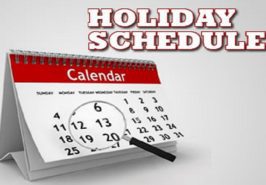 Holidays Schedule