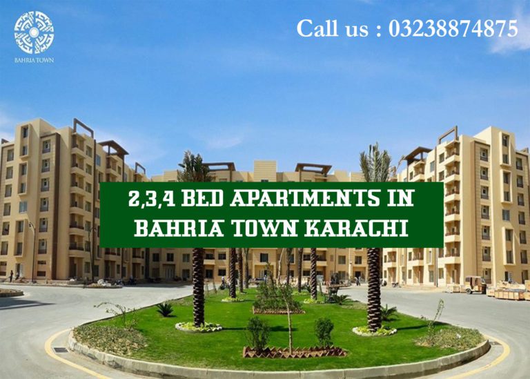 Two, Three and Four Bed Apartments Available for Sale in Bahria Town Karachi