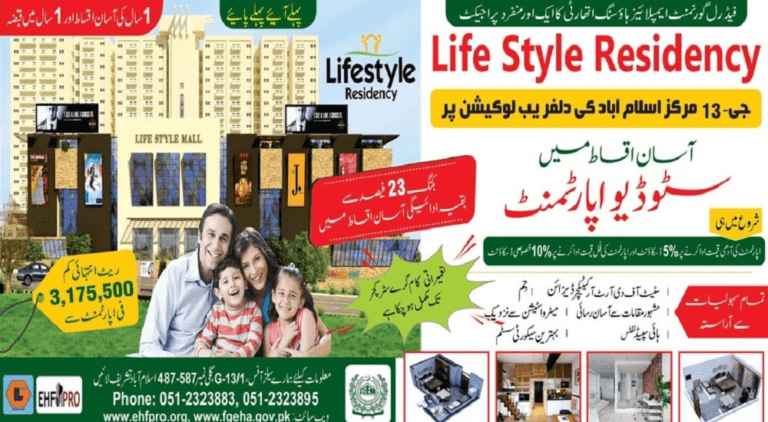 FGEHA Launches Studio Apartments in Lifestyle Residency G-13 Islamabad