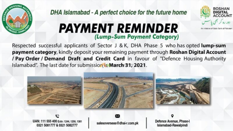 DHA Phase 5 Payment Reminder