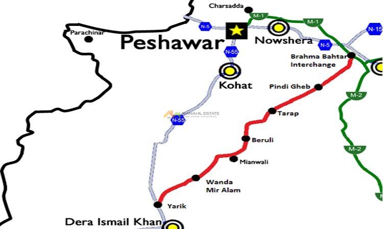 Hakla DI Khan Motorway Route