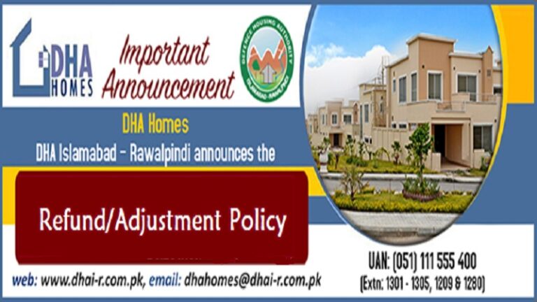 DHA Homes Islamabad Refund & Adjustment Policy Announced