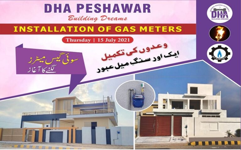 DHA Peshawar Announces Installation of Gas Meters