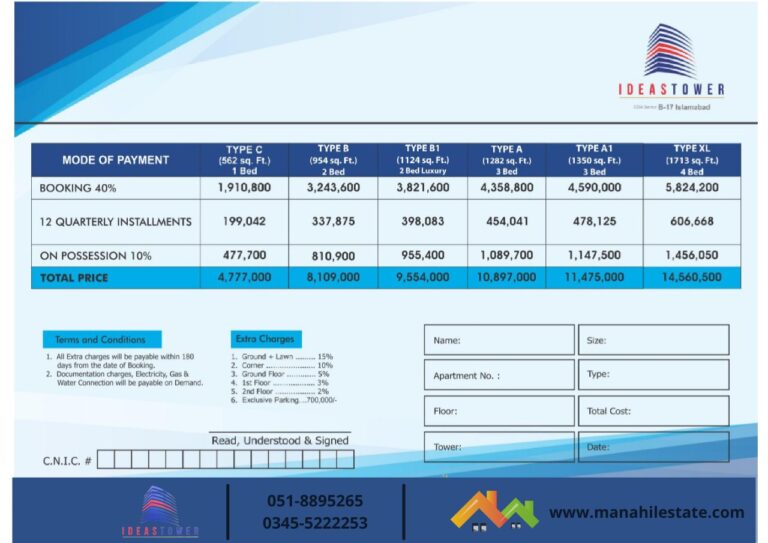 Ideas Tower B-17 Multi Gardens Islamabad
