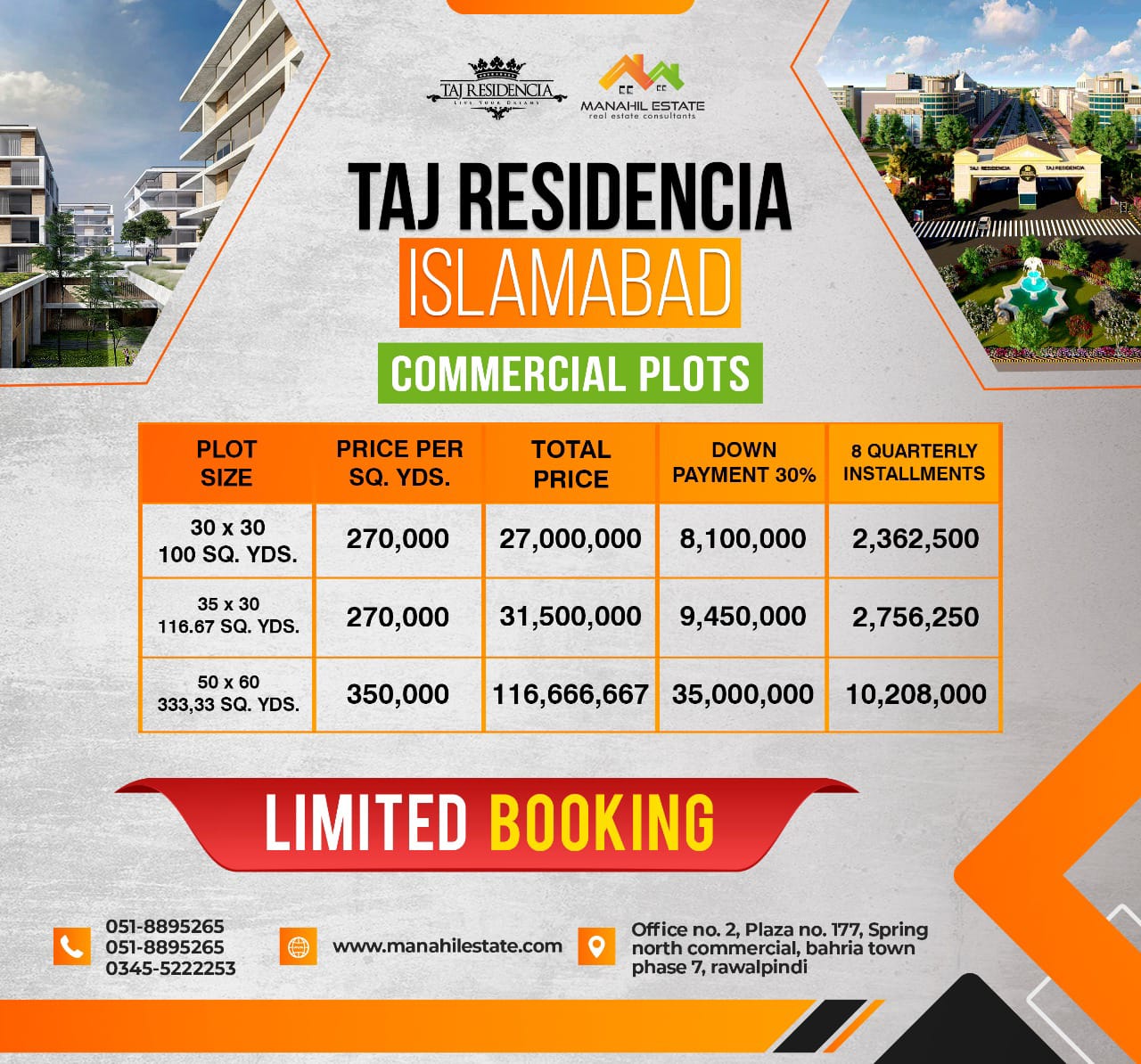 Taj Residencia new commercial bookings payment plan