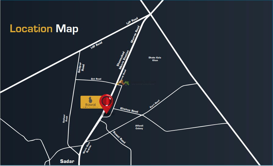 Rawal Mall and Residency Location Map