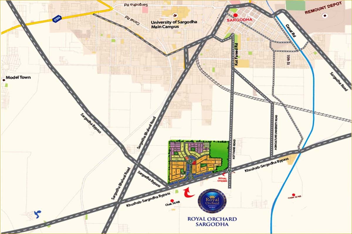 Royal Orchard Sargodha Location Map 1