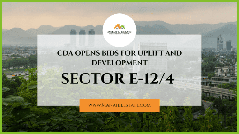 Sector E-12/4 CDA Opens Bids for Uplift and Development