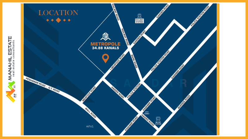Metropole Arcade Rawalpindi Location Map