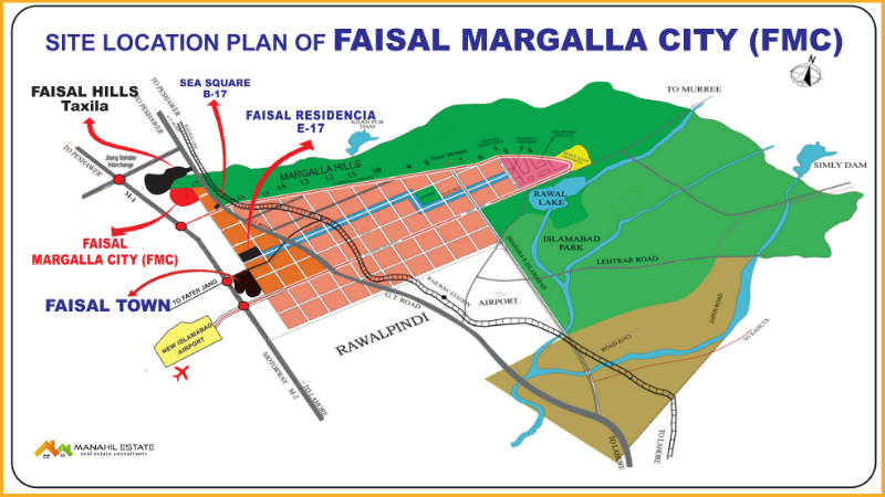 Faisal Margalla City Location Map