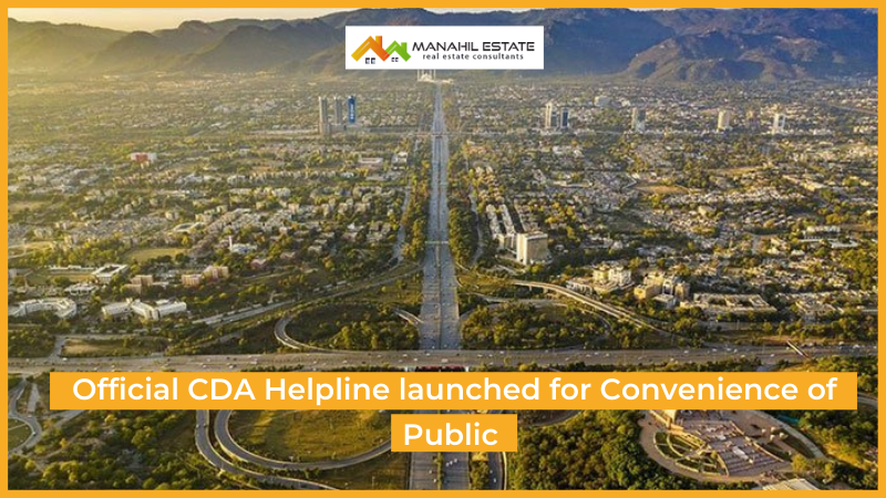 Official CDA Helpline launched for Convenience of Public