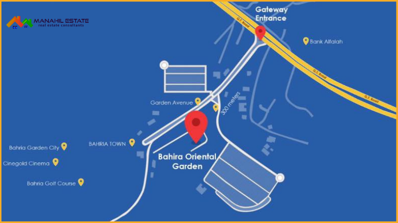 Bahria Oriental Garden Location Map