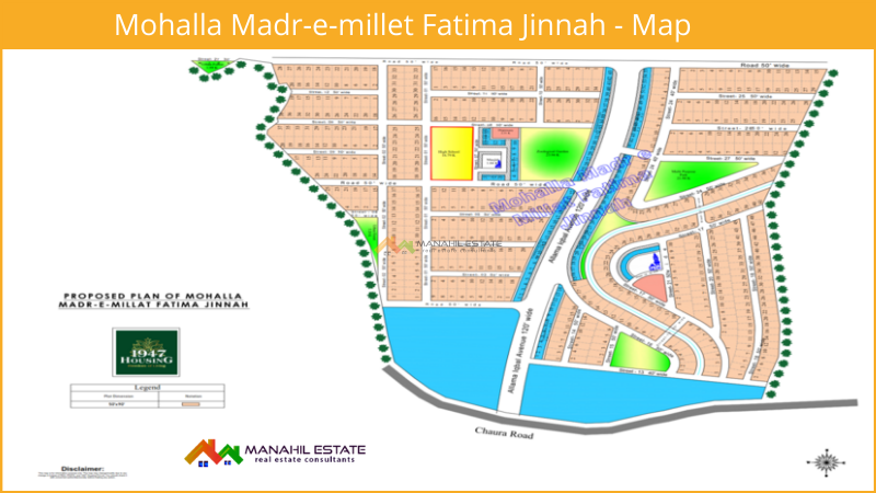 1947 Housing Islamabad Mohalla Madr-e-Millat Fatima Jinnah Map