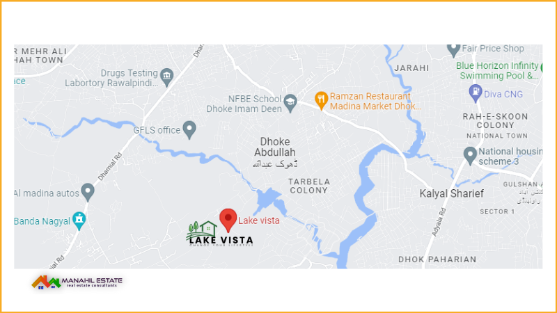 Lake Vista Rawalpindi Location Map