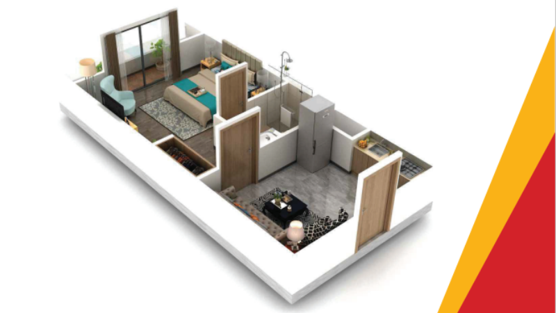 China Center One Bed Apartment Layouts