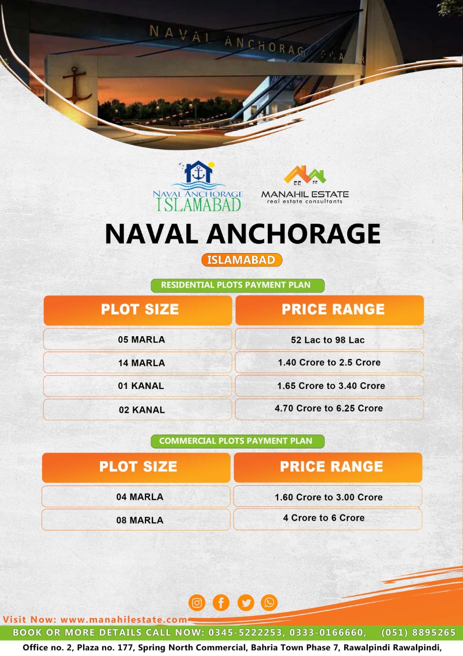 Naval Anchorage Islamabad Payment Plan