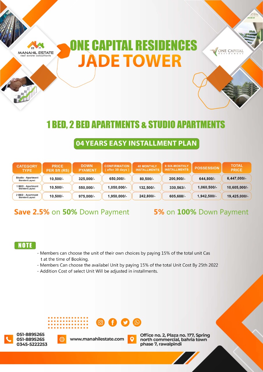 Jade Tower Payment Plan