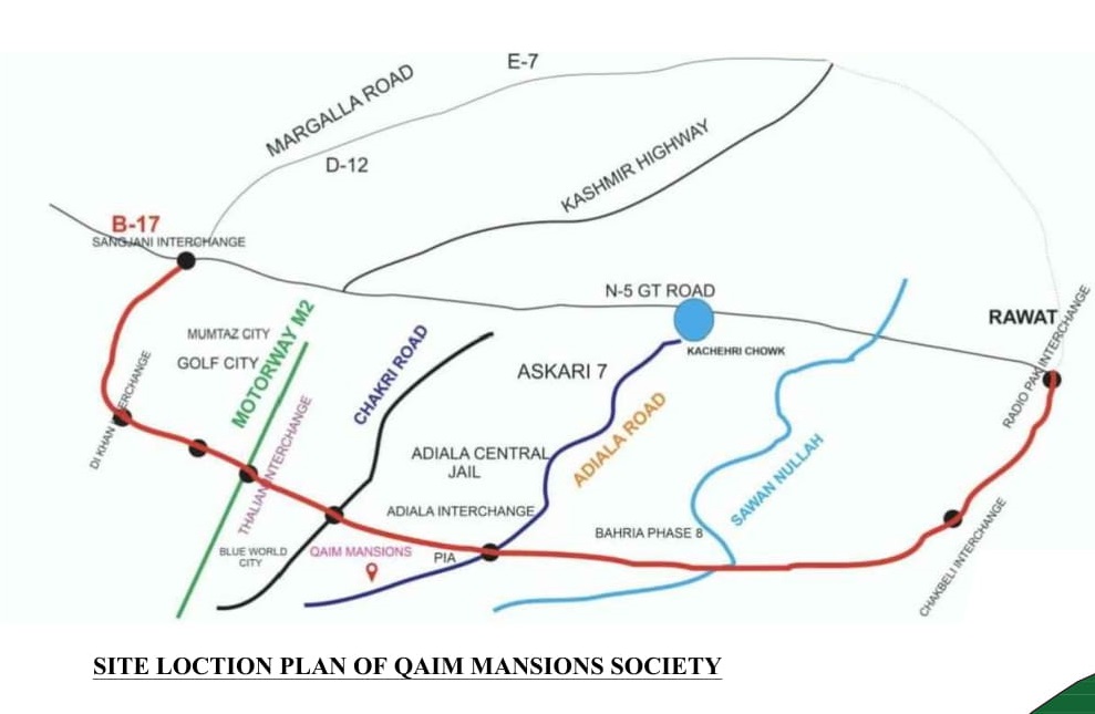 Qaim Mansions Society Location Map