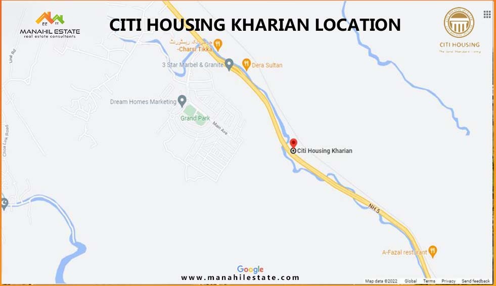 citi housing kharian location map