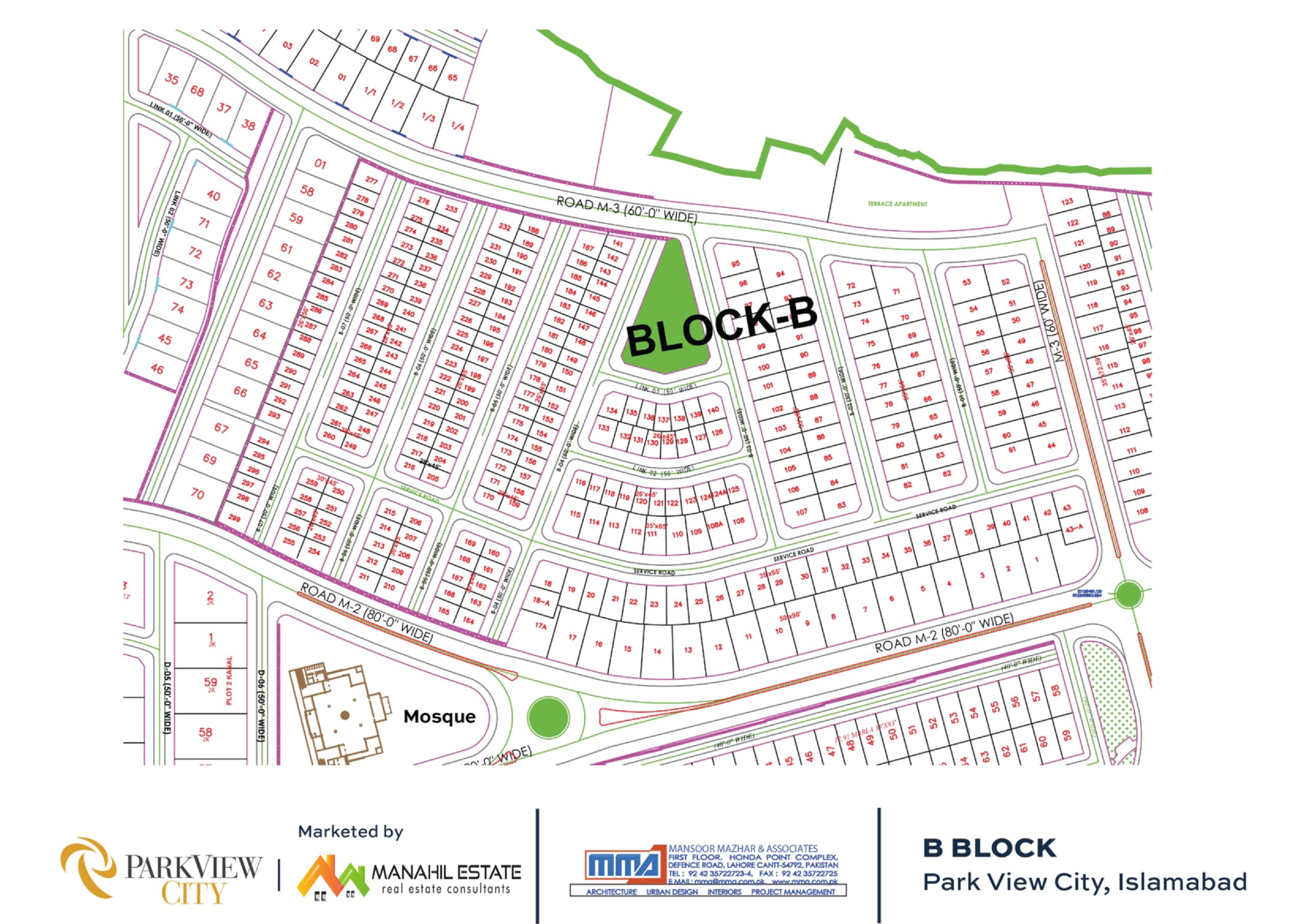 Park View B Block Map