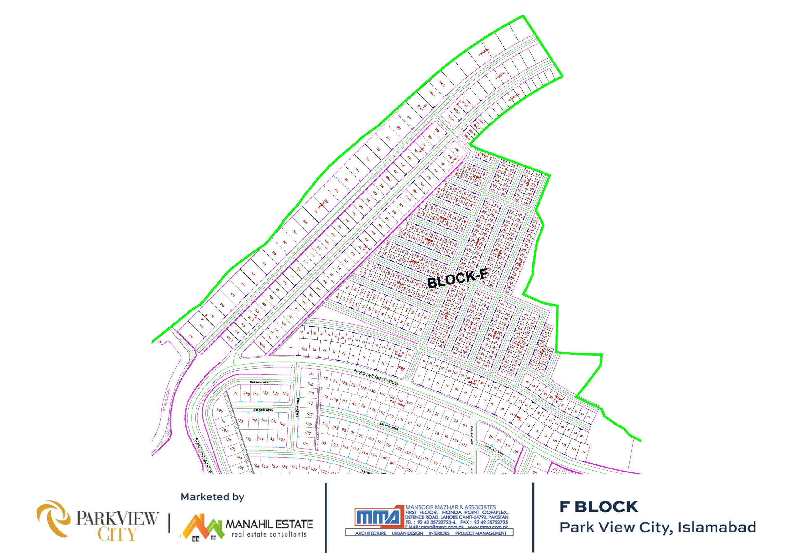 Park View F Block Map