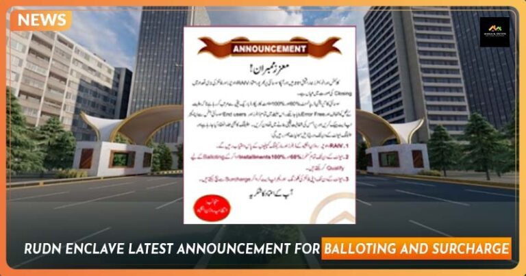 Rudn Enclave Latest Announcement for Balloting and Surcharge