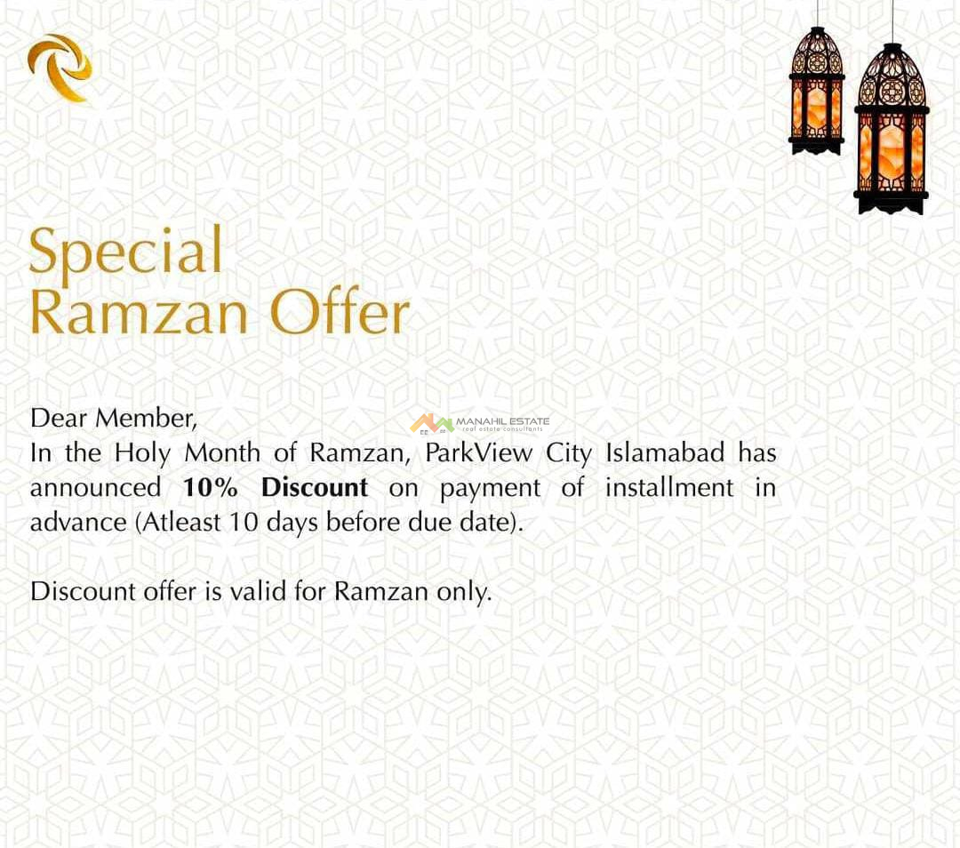 Park View City Islamabad Ramzan Discount Offer 2023