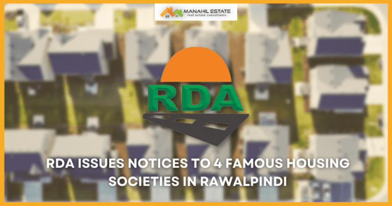 RDA Issues Notices to 4 Housing Societies in Rawalpindi