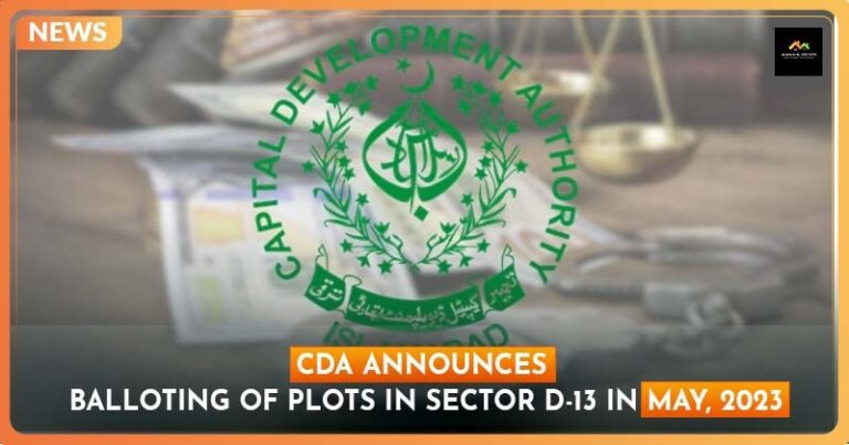 CDA Announces Balloting of Plots in Sector D-13 in May 2023