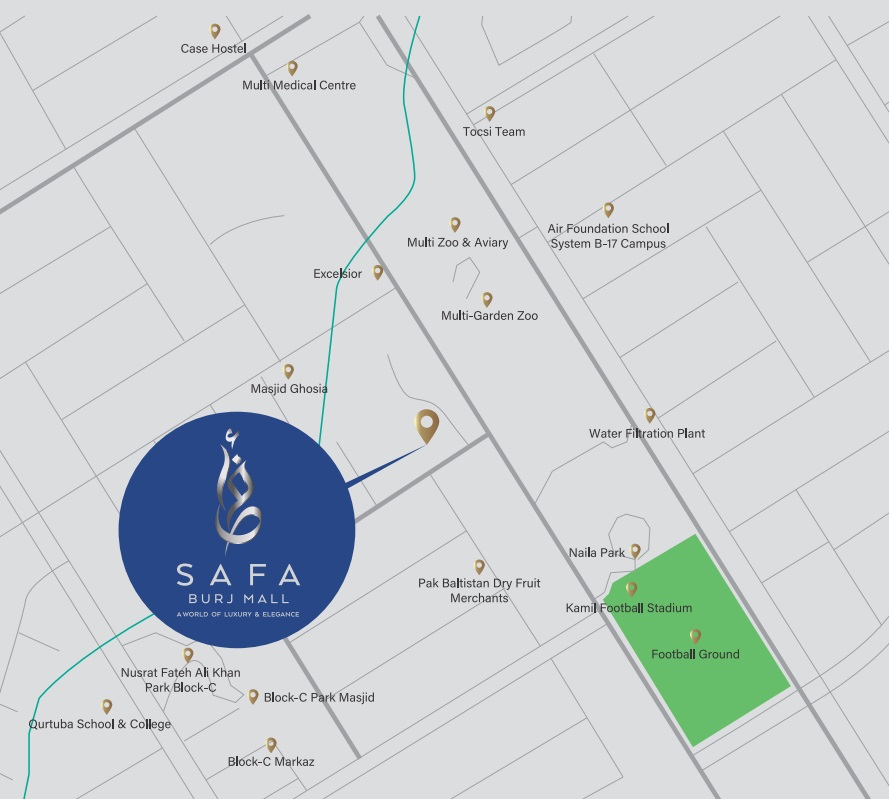 Safa Burj Mall Location Map