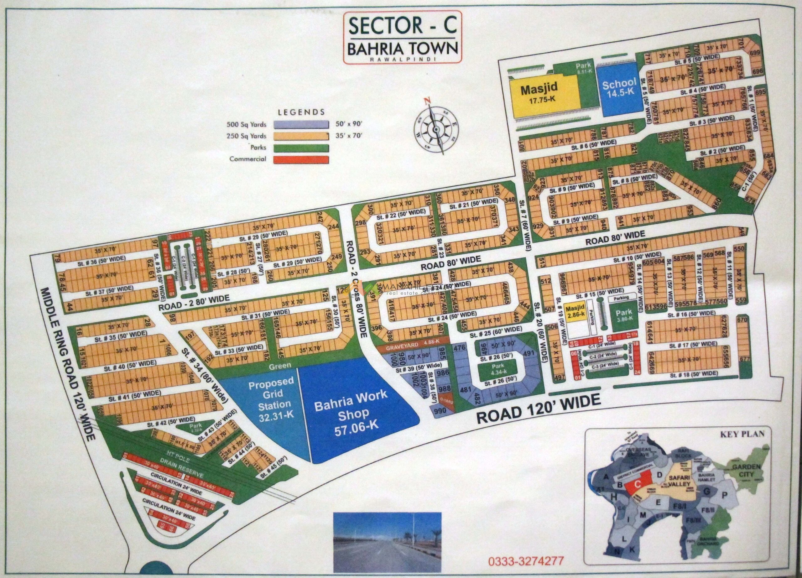 Bahria Town Phase 8 sectors, C