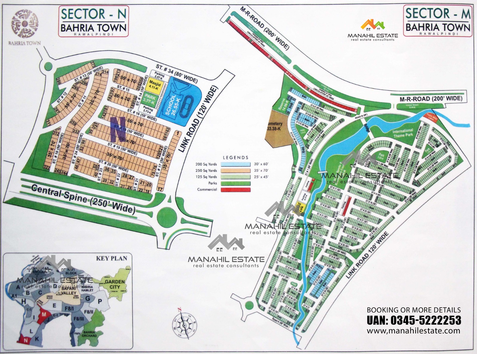 Sector N Phase 8 Bahria Town Map