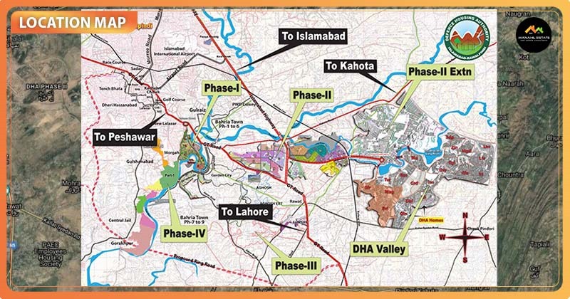DHA Valley Islamabad Location Map